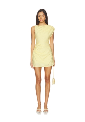 SNDYS Saskia Mini Dress in Lemon. Size L. Also in S, XXS, XS, M, XL, XXL.