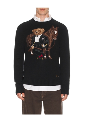 Polo Ralph Lauren Lunar New Year Wool Blend Bear Sweater in Grey. Size L. Also in XL/1X.