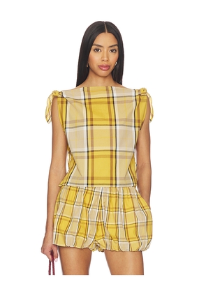 Sea Copeland Plaid Top in Yellow. Size L. Also in XS, S, M, XL.