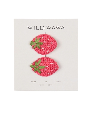 Wild Wawa Kids Crochet Clip Set in Pink.