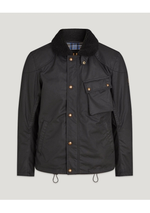 Belstaff Convoy Motorcycle Jacket Men's Waxed Cotton Black Size 2XL