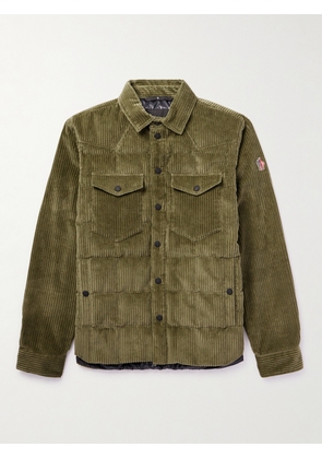 Moncler Grenoble - Padded Cotton-Blend Corduroy Down Jacket - Men - Green - 1