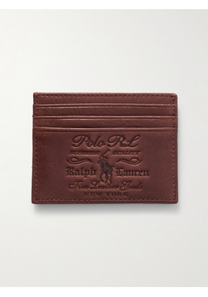 Polo Ralph Lauren - Heritage Logo-Debossed Full-Grain Leather Cardholder - Men - Brown