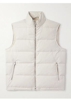 Eleventy - Quilted Tech Wool-Blend Down Gilet - Men - Gray - IT 46