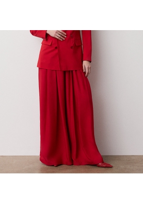 Vannesa Satin Wide-Leg Trousers