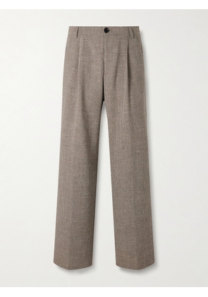 Oliver Spencer - Orsman Wide-Leg Gingham Woven Trousers - Men - Brown - UK/US 28