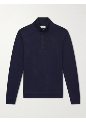 Mr P. - Cotton Zip-Up Sweater - Men - Blue - XS