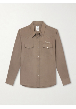 Visvim - Four Corners Logo-Embroidered Canvas Western Shirt - Men - Brown - 1