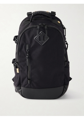 Visvim - Leather-Trimmed CORDURA® Backpack - Men - Black