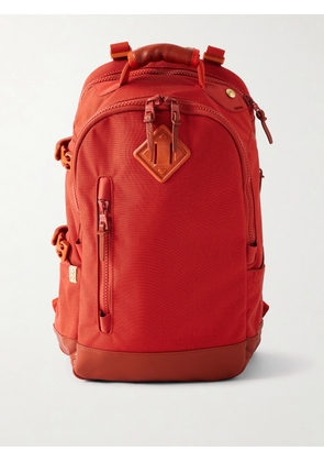 Visvim - Leather-Trimmed CORDURA® Backpack - Men - Orange