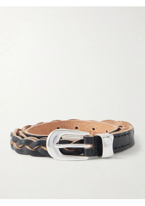 Our Legacy - 2cm Braided Leather Belt - Men - Black - EU 70