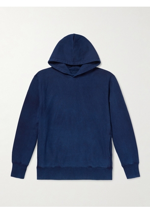 Blue Blue Japan - Indigo-Dyed Organic Cotton-Jersey Hoodie - Men - Blue - S