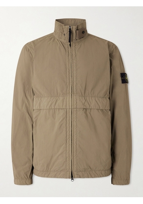 Stone Island - Logo-Appliquéd Recycled Crinkled-Nylon Harrington Jacket - Men - Green - S