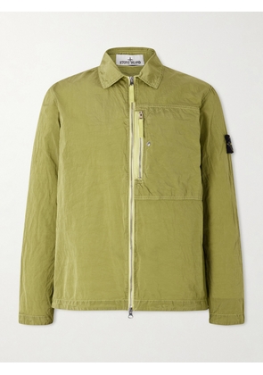 Stone Island - Logo-Appliquéd Nylon Metal Recycled Crinkled-Shell Overshirt - Men - Green - S