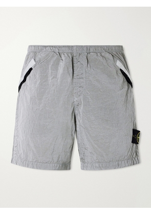 Stone Island - Straight-Leg Logo-Appliquéd ECONYL® Shorts - Men - Gray - UK/US 28