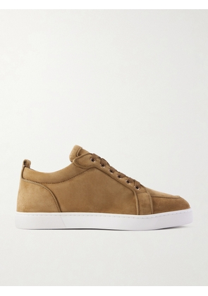 Christian Louboutin - Rantulow Orlato Grosgrain-Trimmed Suede Sneakers - Men - Brown - EU 40