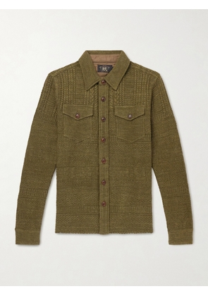 RRL - Jacquard-Knit Cotton and Wool-Blend Cardigan - Men - Green - S