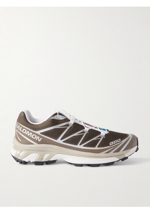 Salomon - XT-6 Rubber-Trimmed Mesh Sneakers - Men - Brown - UK 7