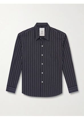 mfpen - Exact Striped Cotton-Poplin Shirt - Men - Black - XS