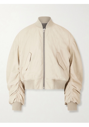 Rick Owens - Secchia Leather Bomber Jacket - Men - Neutrals - IT 46