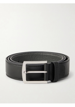 Kiton - 3.5cm Leather Belt - Men - Black