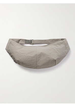 Master-Piece - Sash Large Leather-Trimmed Coated-Nylon Sling Bag - Men - Gray