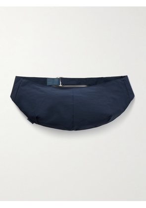 Master-Piece - Sash Large Leather-Trimmed Coated-Nylon Sling Bag - Men - Blue