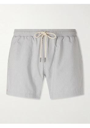 Orlebar Brown - Jack Straight-Leg Mid-Length Striped Seersucker Swim Shorts - Men - White - UK/US 30