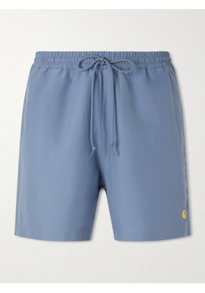 Carhartt WIP - Chase Straight-Leg Mid-Length Logo-Embroidered Swim Shorts - Men - Blue - XS