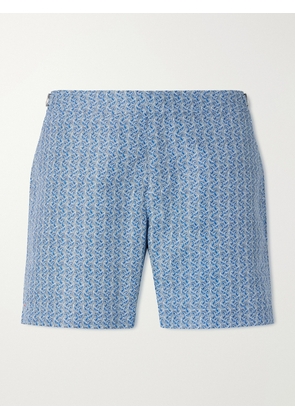 Orlebar Brown - Bulldog Fate Straight-Leg Mid-Length Printed Swim Shorts - Men - Blue - UK/US 28
