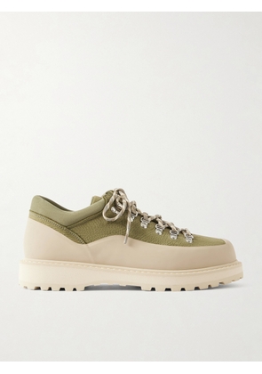 Diemme - Cornaro Gomma Rubber and Suede-Trimmed Full-Grain Leather Sneakers - Men - Green - EU 40