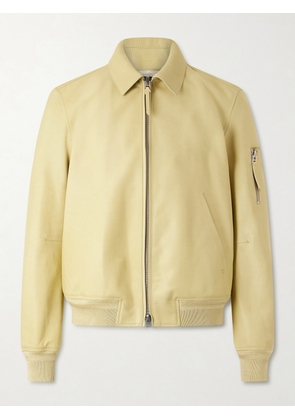 TOM FORD - Leather Blouson Jacket - Men - Yellow - IT 46