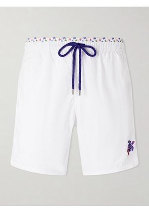 Vilebrequin - Moka Straight-Leg Mid-Length ECONYL® Swim Shorts - Men - White - S