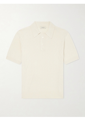 PIACENZA 1733 - Silk and Linen-Blend Polo Shirt - Men - Neutrals - IT 46