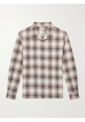 JW Anderson - Convertible-Collar Checked Cotton-Flannel Shirt - Men - Brown - S
