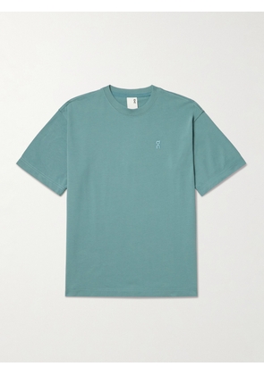 ON - Club Collective Logo-Embroidered Cotton-Jersey T-Shirt - Men - Blue - XS