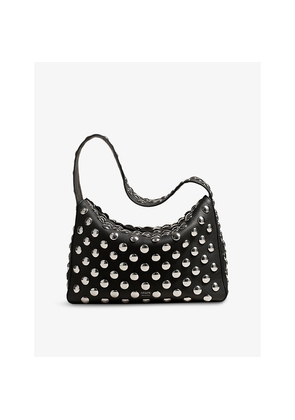 Womens Khaite Elena Medium Stud-Embellished Pebbled-Leather Shoulder Bag