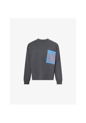Mens Loewe Anagram Crewneck Knitted Jumper