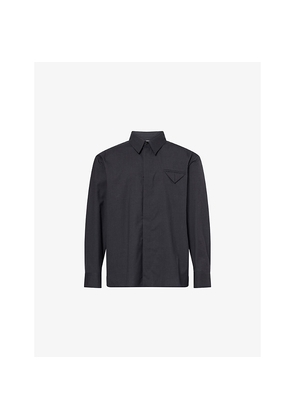 Mens Bottega Veneta Regular-Fit V-Yoke Wool Shirt