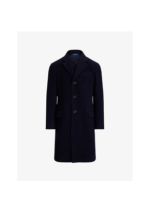Mens Polo Ralph Lauren Collared Single-Breasted Wool-Blend Coat