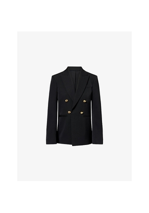 Womens Bottega Veneta Knot Peak-Lapels Wool Jacket