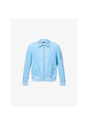 Mens Tom Ford Collared Regular-Fit Suede Jacket