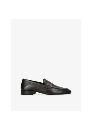 Mens Dries Van Noten Collapsible-Back Leather Loafers