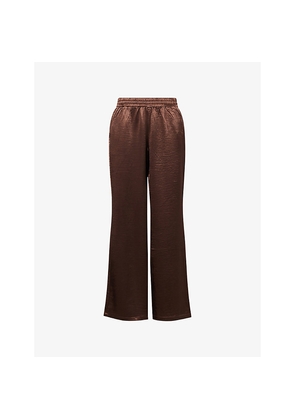 Womens 4th & Reckless Zelda Straight-Leg Satin Trousers