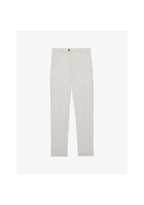 Mens Reiss Dobby Straight-Leg Cotton- Pique Trousers