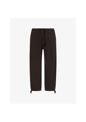 Mens Visvim Drawstring Wide-Leg Wool-Blend Jogging Bottoms