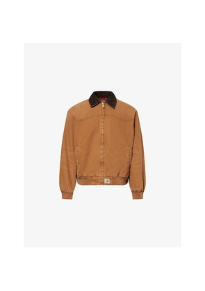 Mens Carhartt WIP Santa Fe Zip-Up Cotton Canvas Jacket