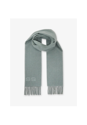 Mens Reiss Picton Logo Wool and Cashmere-Blend Scarf
