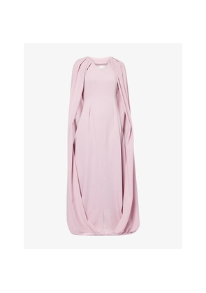 Womens Mona Alshebil Ballon Caped-Sleeve Woven Maxi Dress