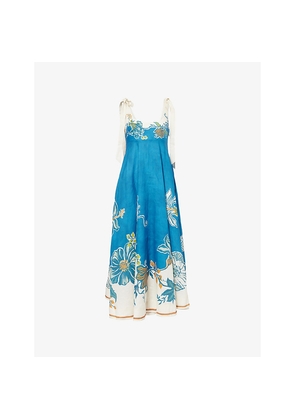 Womens Alemais Alémais x Lrnce Luda Ballet Linen Midi Sundress